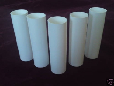 chandelier Candle Tubes sleeves Covers slips White plastic 100mm x 24mm
