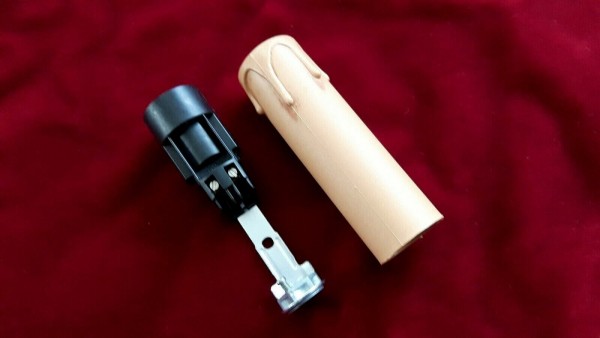 CandleTube 85mm x 24mm Antique Drip Plastic With Lampholder E14 SES To Fit