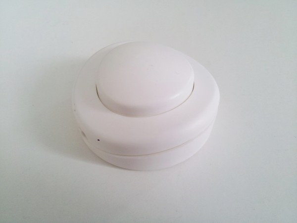 Inline floor or table lamp switch in white 2 core