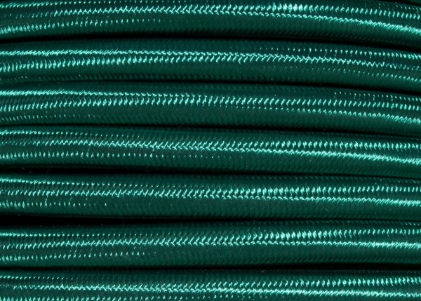 100 Metres of Braided Round silk flex Cord in Forest Green 3 core 0.50mm
