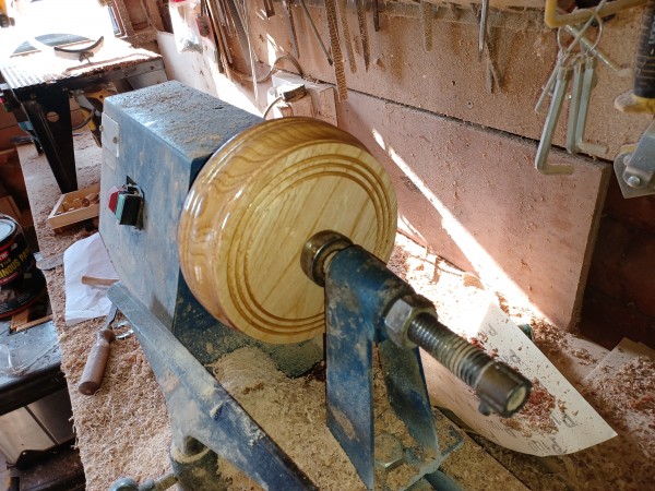 Small Round Hardwood Pattress American Oak Width 125mm