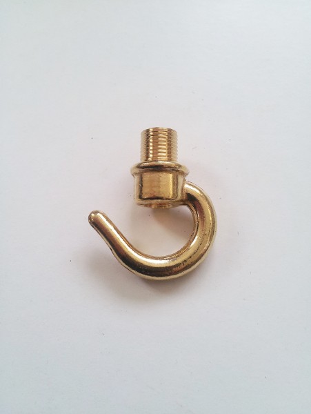 chandelier hook open hook brass 10mm thread (male)