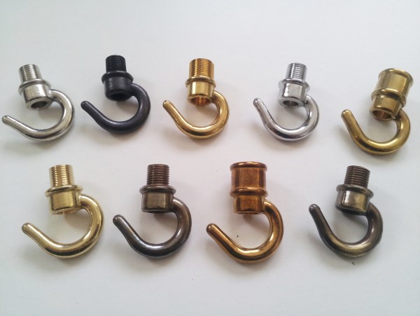 CEILING HOOK OPEN HOOK BRASS HALF INCH FEMALE THREAD