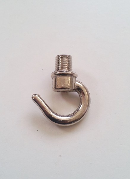 Chandelier Hook Open Hook polished nickel Effect 10mm Thread male