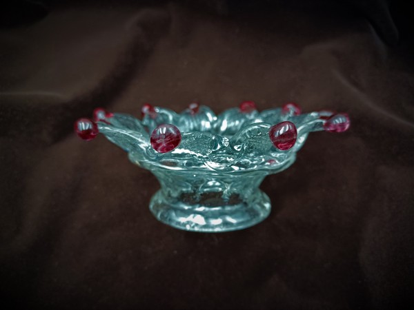 Venetian Chandelier Glass Stem Collar With Red Tips 