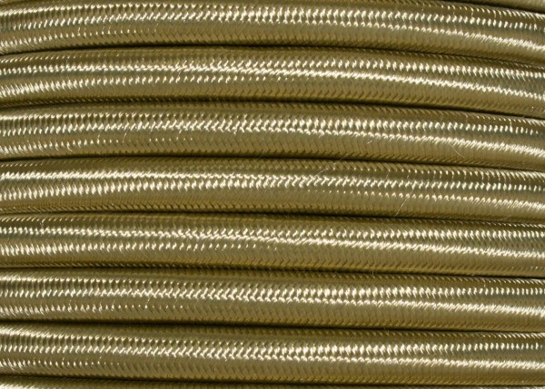 100 Metres of Braided Round silk flex Cord in Nugget 3 core 0.50mm