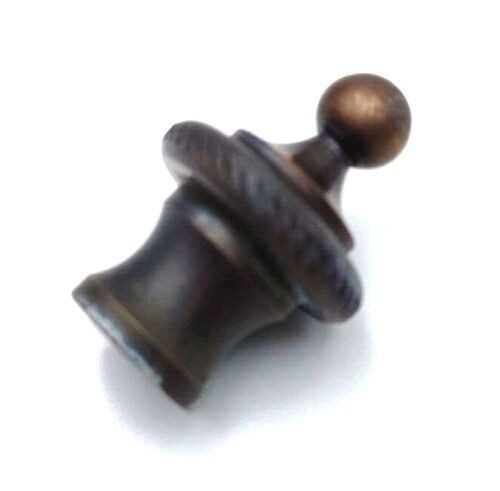 Old dark bronze rope edge finial for lighting and chandeliers 