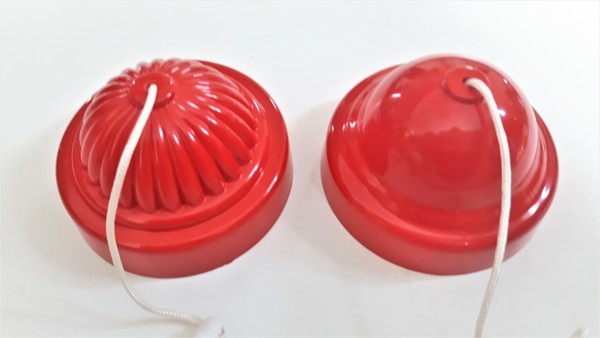 Victorian or plain style light switch pull switch in RED