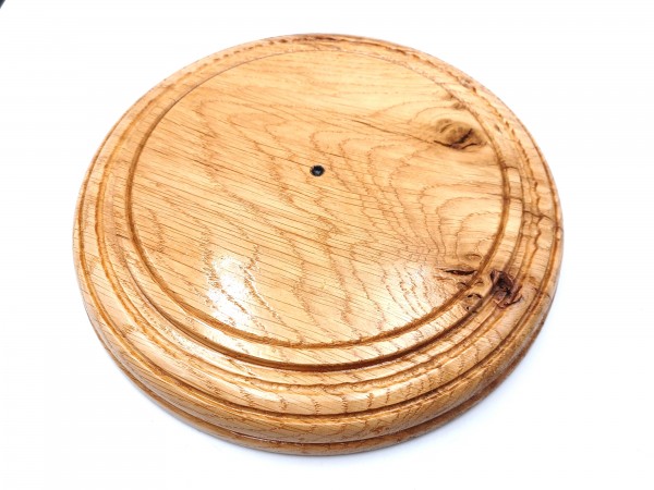 Round Hardwood Pattress English Oak Width 215mm width