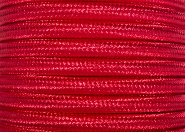 3 CORE ROUND PVC OVERBRAID RED ELECTRIC CABLE 0.50MM