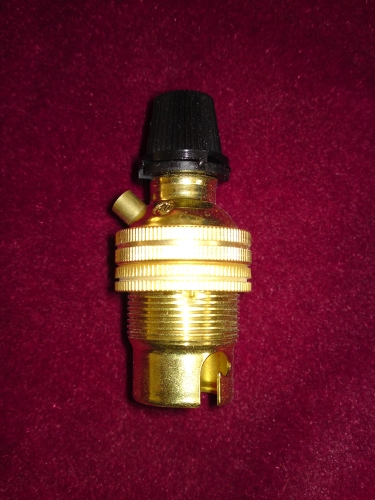 bulb - lamp holder with cord grip SBC - B15 BRASS