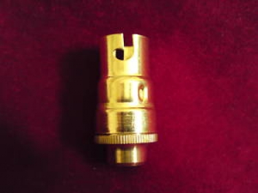 Solid brass candle lamp holder SBC B15 brass finish 10MM thread