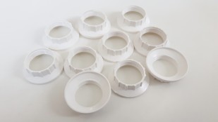 E14 Chunky Shade Rings White Plastic 44mm Width External 27mm Width Internal