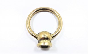 chandelier hook closed brass loop 10mm thread 42mm dia