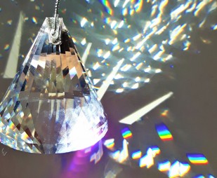 Crystal Suncatcher Hanging Crystal Pyramid With 6 Swarovski Octagons