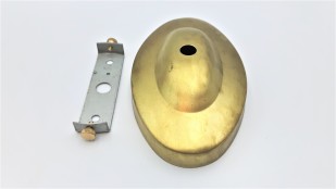chandelier oval ceiling rose 125 x 76 mm unpolished brass finish