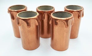 Copper Candle Tubes Drip Card 55mm x 26mm 