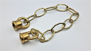 Closed Hoops and gothic Chain M10 Thread brass finish