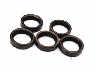 M10 solid brass ring nuts in old bronze