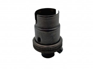 Dark bronze plated lamp holder SBC B15 plain skirt