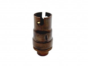 Slim candle lamp holder SBC B15 antique brass M10 base thread 