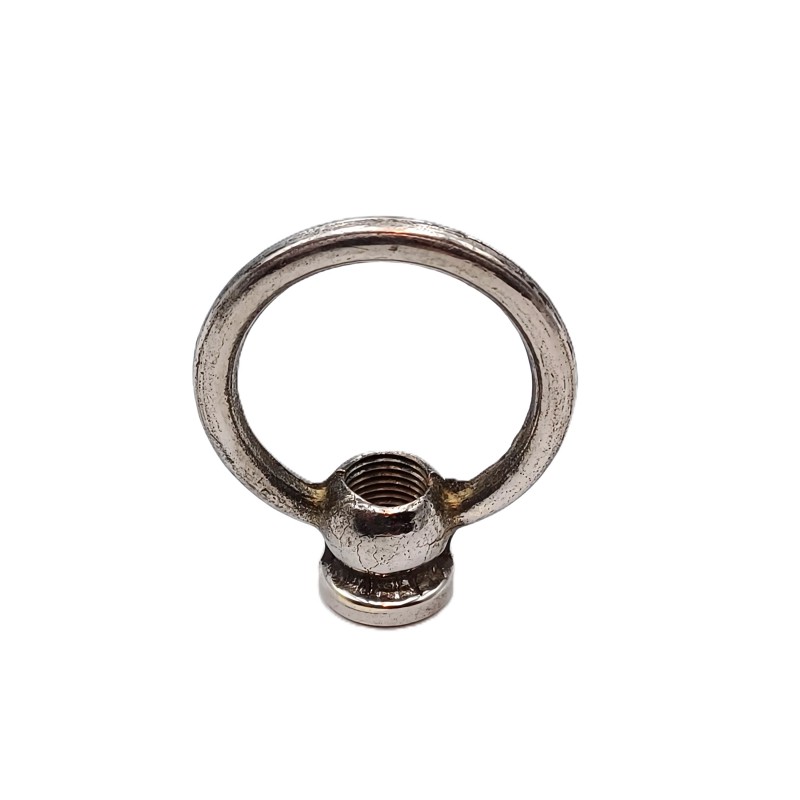Chandelier hook closed loop solid brass nickel plated 10mm base thread