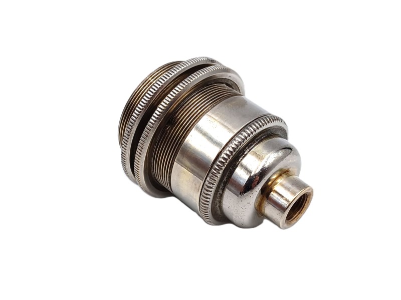 ES Lamp Holder brass Nickel plated Plus Shade Rings 10mm Thread 