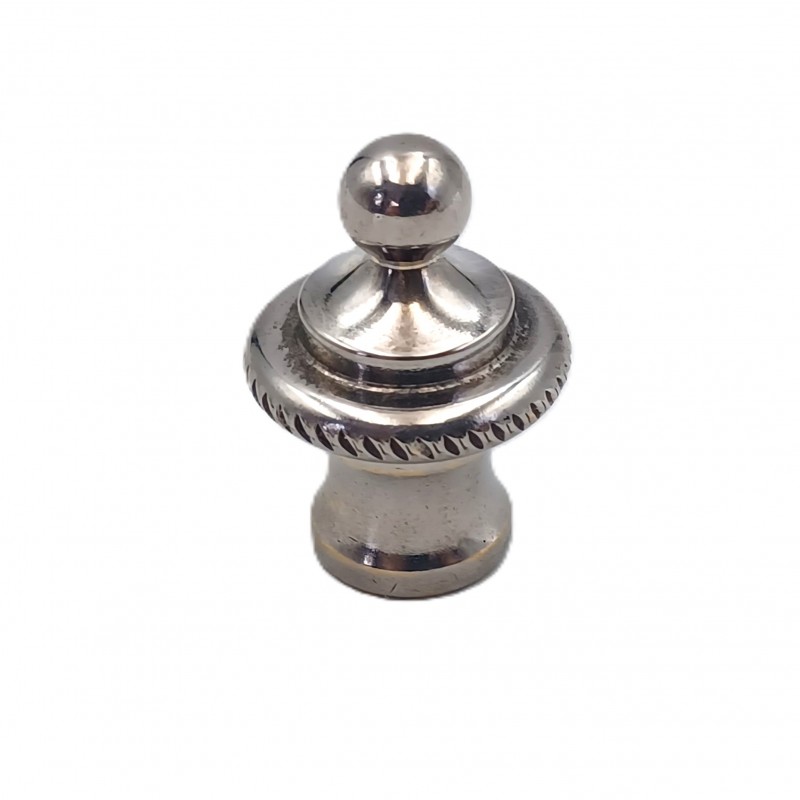Nickel plated brass rope edge finial for lighting and chandeliers 
