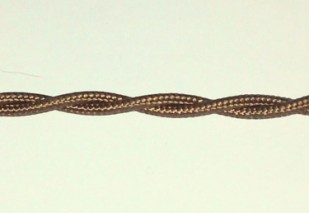 BRAIDED 2 CORE SILK ELECTRIC CABLE HAVANA GOLD 0.75MM