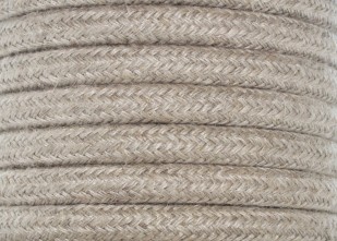Braided Round silk Electric Cable  Hessian Finish 3 core 0.50mm x 100metres