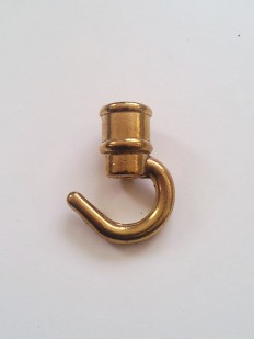 chandelier hook open hook brass 10mm thread (female)
