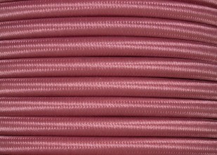 100 Metres of Braided Round silk flex wire in Rose pink 3 core 0.50mm
