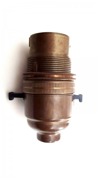 Switched bulb-lamp holder B22 Antique Brass Finish
