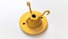 brass 3 hook ceiling plate for light fitting in yellow