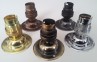 Ceiling plate rose dome cap and B22 lamp holder 65mm width various finishes