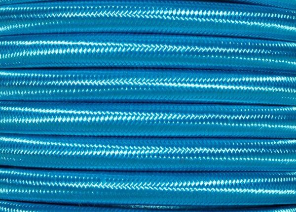 Turquoise Round Silk Covered Electric Cable 3 core 0.50mm