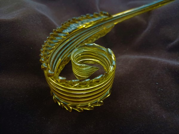 Venetian Chandelier glass amber leaf crook