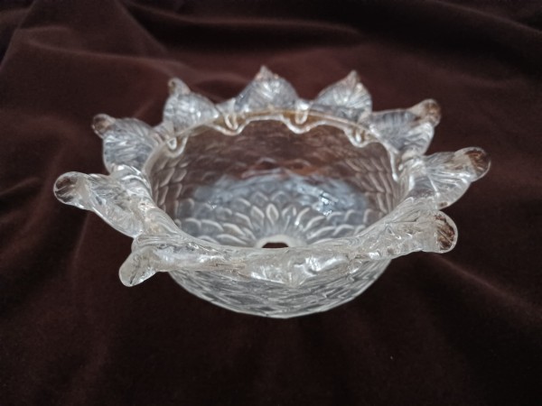 Venetian Chandelier glass dish pan 125mm width