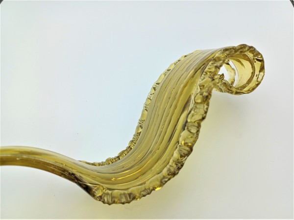 Murano Chandelier glass amber leaf crook 