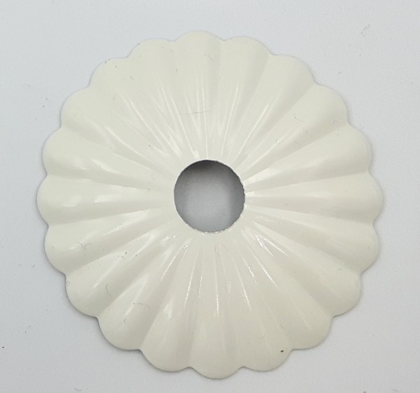 White Decorative Rosette flower cap cover 45mm Diameter with 10mm Hole